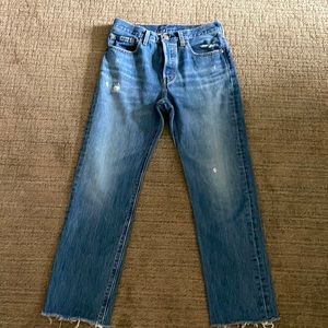 Original vintage wash Levi’s 501 Jeans high rise